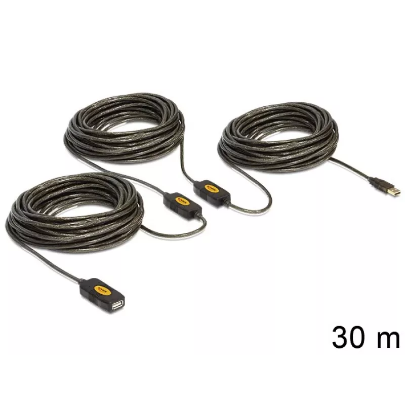 USB-kaapeli DeLOCK 30 m USB2.0 USB A musta