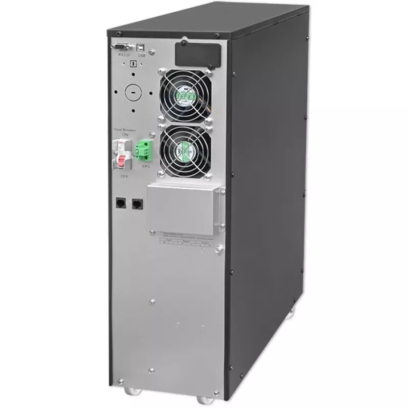Qoltec 52284 UPS keskeytymätön virransyöttö | 10kVA | 10000W | tehokerroin 1,0 | LCD | EPO | USB | Online
