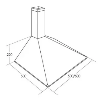 Seinäkiinnitteinen liesituuletin AKPO WK-5 SOFT 50, 50 cm, ruostumaton teräskotelo, alumiini-/hiilisuodatin, 156 m³/h