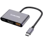 Canyon DS-4 USB Type-C -keskitin 10000 Mbit/s HDMI USB 3.2 Gen 2
