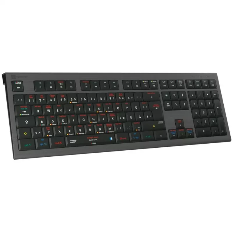 Logickeyboard LKB-OSX-A2M-DE näppäimistö USB QWERTZ saksa musta (LKB-OSX-A2M-DE)