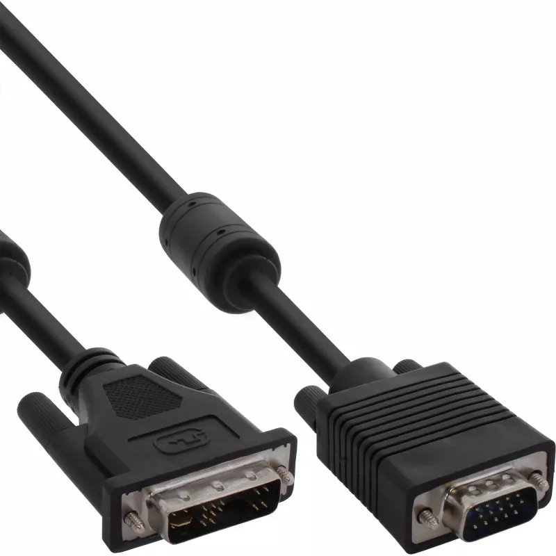 InLine DVI-A-kaapeli 12+5 uros / 15-pin HD uros VGA 2 m