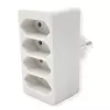 Pistorasia Bachmann 921.273 – 4× euro-pistorasia, valkoinen PVC