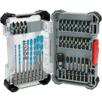 Bosch PRO isku- ja ruuvauskärkisarja 35 osaa 2608522518 — lajitellut pora- ja ruuvauskärjet metallille, puulle, muuraukselle