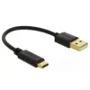 DeLOCK USB-latauskaapeli Type-A USB Type-C 15 cm musta