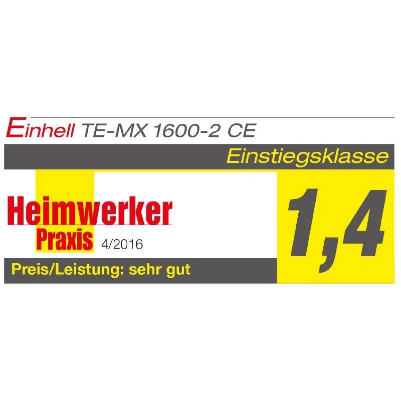Einhell TE-MX 1600-2 CE - laasti - väri - jauhe - musta - punainen - M14 - ergonominen - 750 RPM - 1600 W