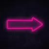 Neonvalo nuoli seinävalaisin MANTA SNL107PK – pinkki koristeellinen LED-nuolikyltti