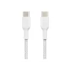 Belkin BOOST CHARGE - USB-kaapeli - 24-pin USB-C (M) – 24-pin USB-C (M) - USB 2.0 - 2 m - valkoinen