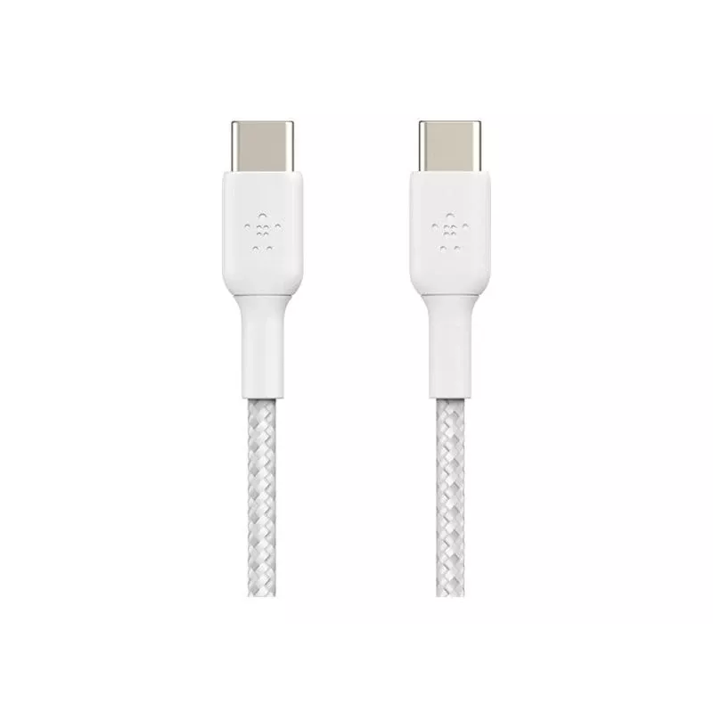 Belkin BOOST CHARGE - USB-kaapeli - 24-pin USB-C (M) – 24-pin USB-C (M) - USB 2.0 - 2 m - valkoinen