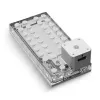 Distroplate ek water blocks EK-QuantumX Loophole D5 PWM hopea — jakolevy D5-pumpulle, hopeapinta