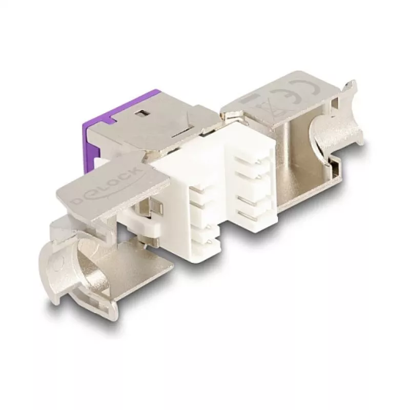 DeLOCK Keystone-moduuli 88121 litteä violetti RJ-45 10 kpl