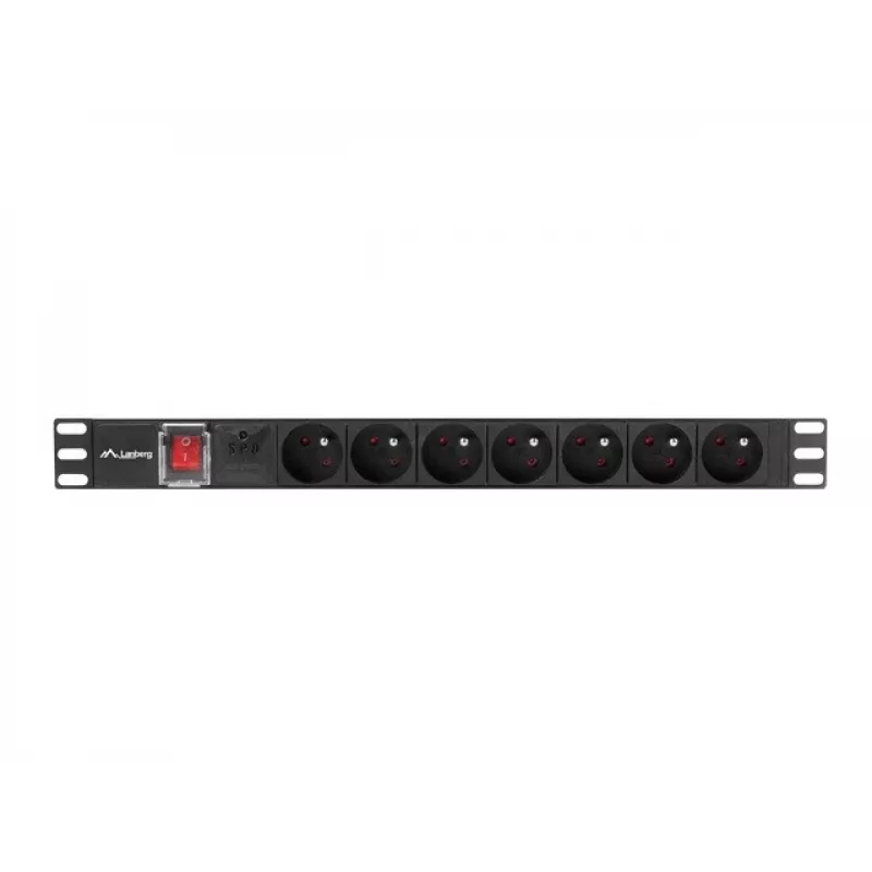 LANBERG PDU RACK VIRRANJAKOTELISTA (1U,16A,7X 230V,2M)