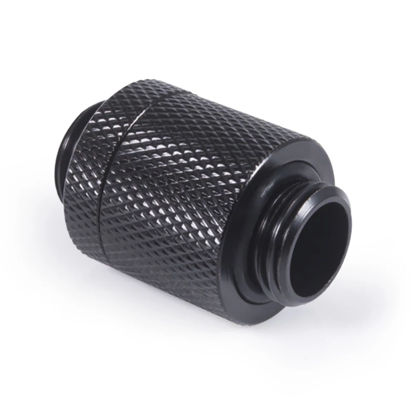 Alphacool ES D-Plug 20 mm G1/4 ulkokierre – G1/4 ulkokierre, Deep Black