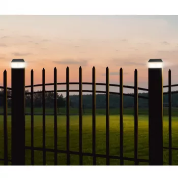 GB128 LED-aurinkovalo aidantolppaan ja puutarhaan, musta - vihreä sininen