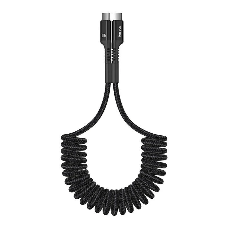 Baseus Fish-Eye USB-C–USB-C-pikalatauskaapeli 1 m 100 W musta