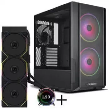Lian Li LANCOOL 216 PC-kotelopaketti + HYDROSHIFT II LCD-C 360TL AiO - musta