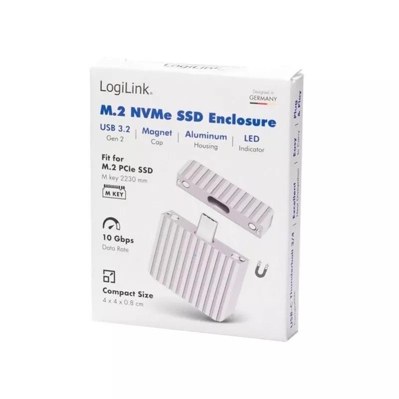 Erittäin pieni USB3.2 Gen2x1 SSD-kotelo USB-C NVM