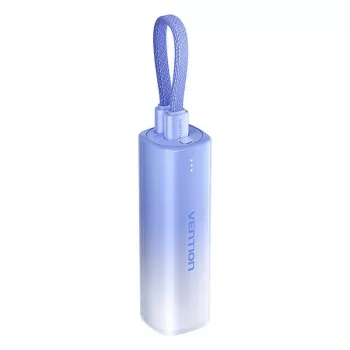 Kannettava powerbank Vention FHWL0 5000 mAh, sininen, 1× USB Type-C, LED-merkkivalot