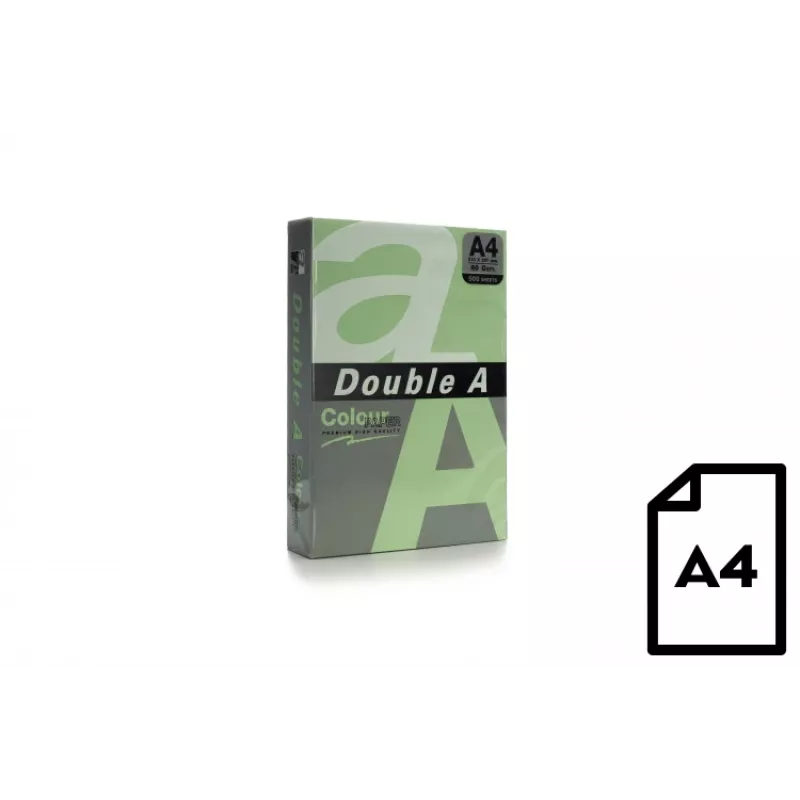 Värillinen paperi Double A, 80 g, A4, 500 arkkia, Emerald