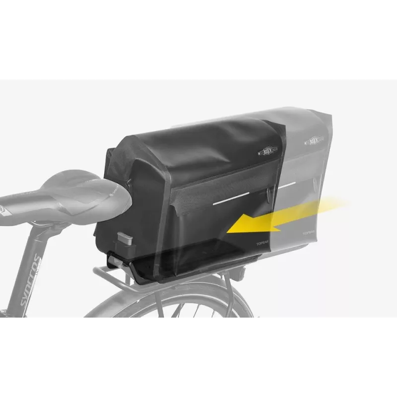 Topeak Omni QuickTrack -sovitin, muuntaa tavarakorin MTX-järjestelmäksi