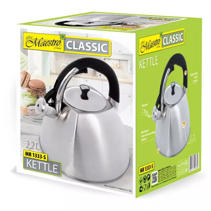 Maestro MR-1333-S vedenkeitin, 2,2 l, ruostumaton teräs