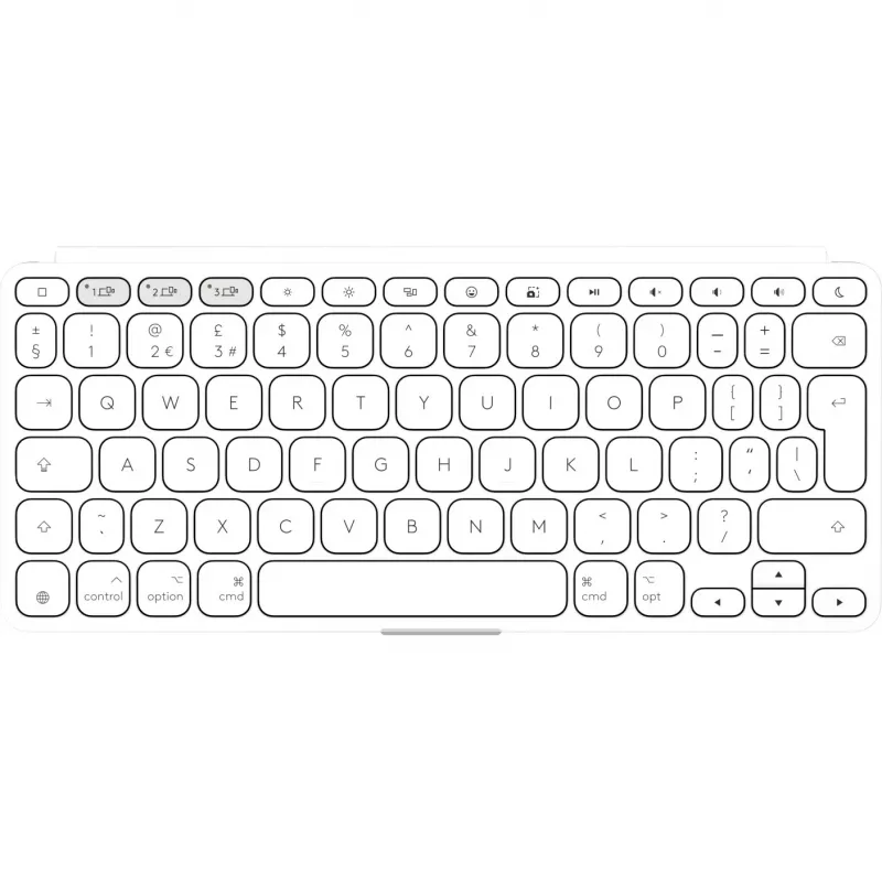 Logitech Keys-To-Go 2 näppäimistö yleiskäyttöön Bluetooth QWERTY US International valkoinen
