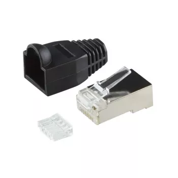 Johdinliitin RJ45 LogiLink MP0022 musta läpinäkyvä