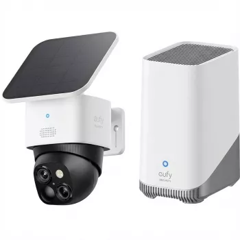 Langaton valvontakamerasarja Eufy eufyCam E41 -sarja: 2 kameraa, HomeBase 3, 3W aurinkopaneeli (EU)
