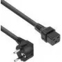 ACT virtakaapeli CEE 7/7 plugi (kulma) - C19 IEC Lock musta 2 m, EL262S