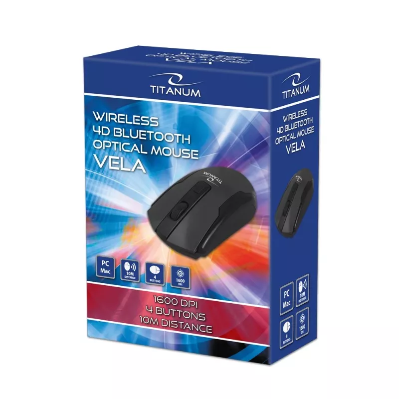 Hiiri Esperanza TM123 langaton Bluetooth 4D Vela musta