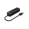 UNITEK uHUB Q4 USB 3.2 Gen 1 (3.1 Gen 1) Type-A 5000 Mbit/s musta