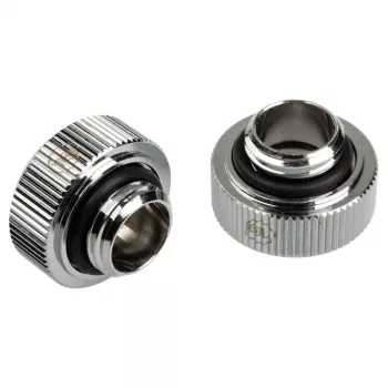 Adapteri G1/4 inch ulkokierre 16 mm hardtube BitsPower Touchaqua TA-FH16-GS, 2 kpl:n pakkaus, hopea