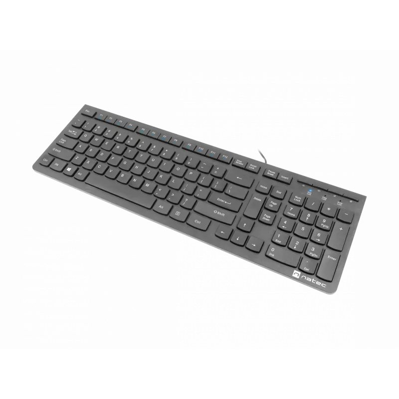 Natec Discus 2 - näppäimistö - QWERTY - US - musta - näppäimistö - US-englanti - musta