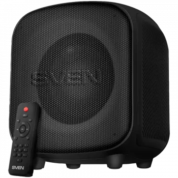 Kaiutin SVEN PS-555, musta, lähtöteho 65 W (RMS), TWS, Bluetooth, USB, microSD, kaukosäädin, litiumakku