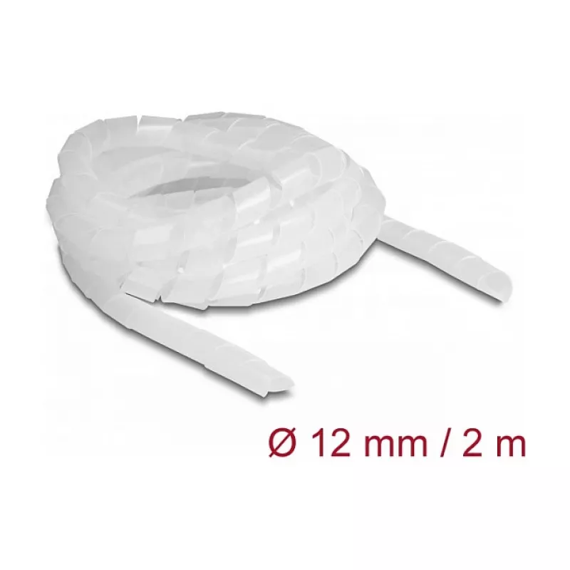 DeLOCK spiraalisukka joustava 2 m x 12 mm läpinäkyvä polyeteeni -40...+80 °C