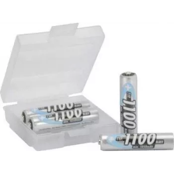 Ansmann Micro AAA ladattava NiMH 4 kpl:n pakkaus + kotelo 1100 mAh 1,2 V 1 sarja 1311-0002 - Micro (AAA) - 1,10