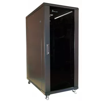 Vapaasti seisova räkki Extralink EX.14411 32U musta 600 kg kapasiteetti