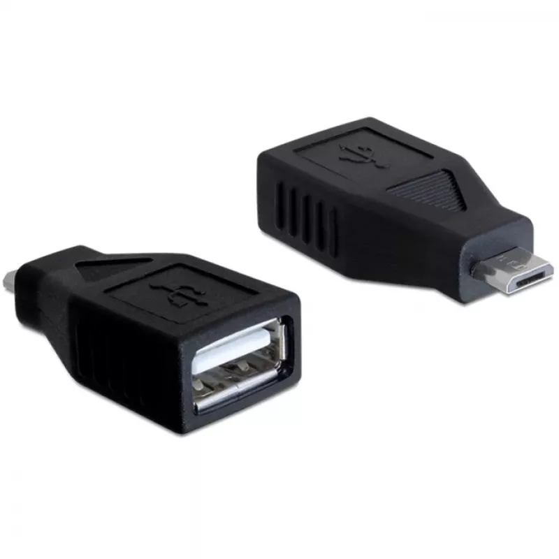 DeLOCK - USB-sovitin - USB Type-A, 4-napainen (liitin) - 5-napainen Micro-USB Type-B (pistoke) (65296)
