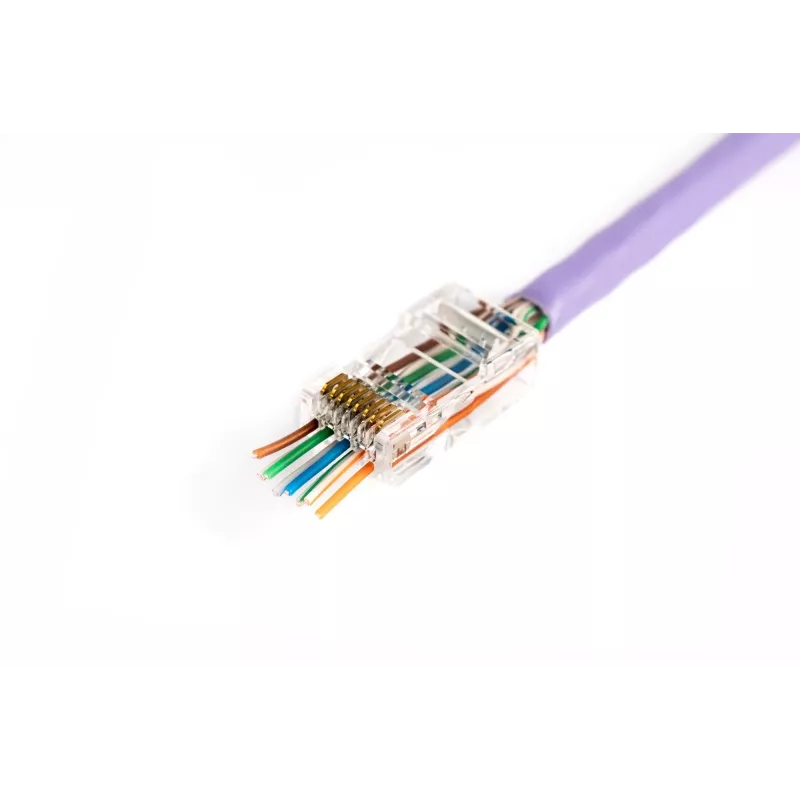 RJ45-kaapeliliitin Digitus X-ML-6U-EZ läpinäkyvä liitin 100 kpl