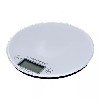 Elektroninen keittiövaaka ESPERANZA EKS003W, 5 kg kapasiteetti, 1 g tarkkuus, karkaistu lasi, kosketusohjaus