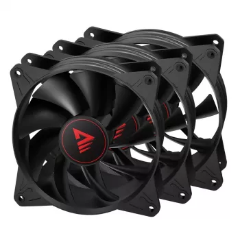 SAVIO BLADE X1 tuulettimet 3 x 120 mm, 4-pinninen PWM, musta