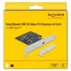 DeLOCK - USB-sovitin - PCIe 3.0 x4 Low-Profile - USB 3.2 Gen 2x2 x 1 (89036)