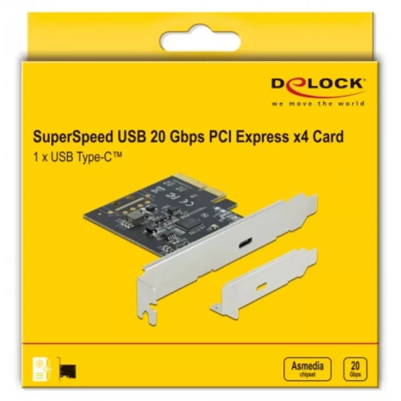 DeLOCK - USB-sovitin - PCIe 3.0 x4 Low-Profile - USB 3.2 Gen 2x2 x 1 (89036)