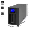 Keskeytymätön virransyöttö QOLTEC 53981 On line 2kVA, 2000 VA kapasiteetti