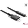 Delock 83681 aktiivinen optinen kaapeli USB 10 Gbps, USB Type-C - Micro-B, 15 m