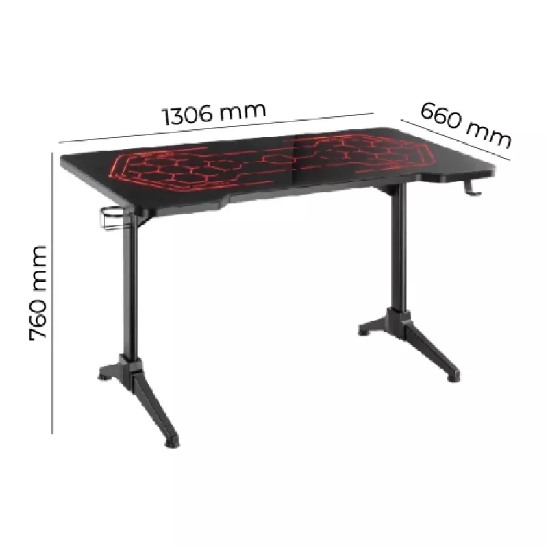 Up Up CyberArena RGB -pelipöytä (SPEC)