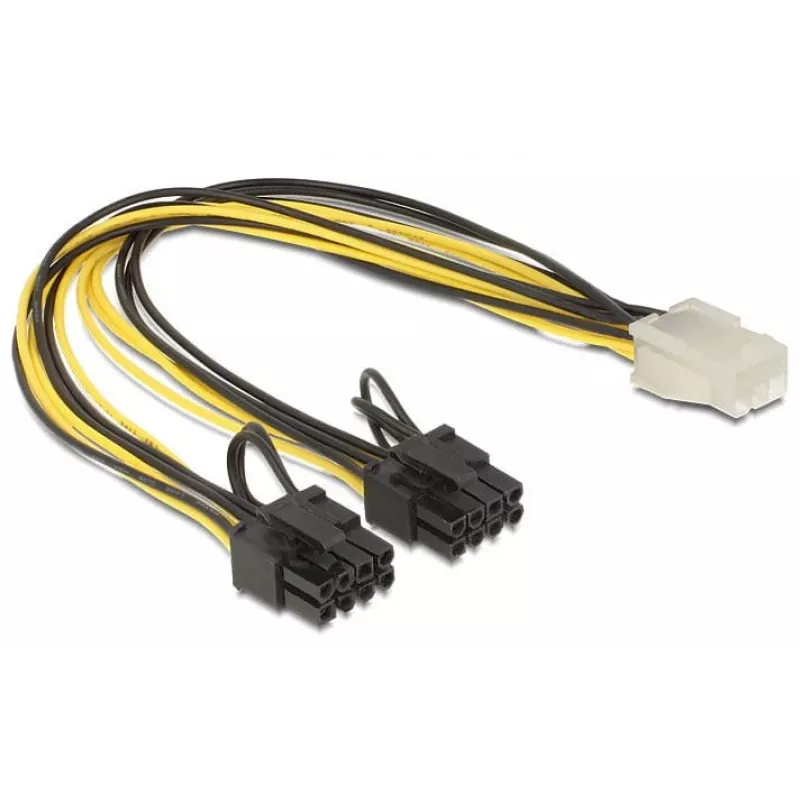 DeLOCK 83433 sisäinen virtakaapeli 0,3 m PCI-E 6+2 Pin 6-Pin