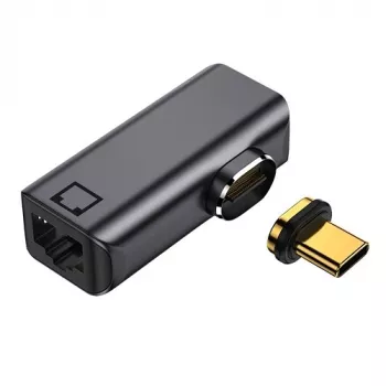 Magneettisovitin USB Type-C - RJ-45, 100/1000 Mb