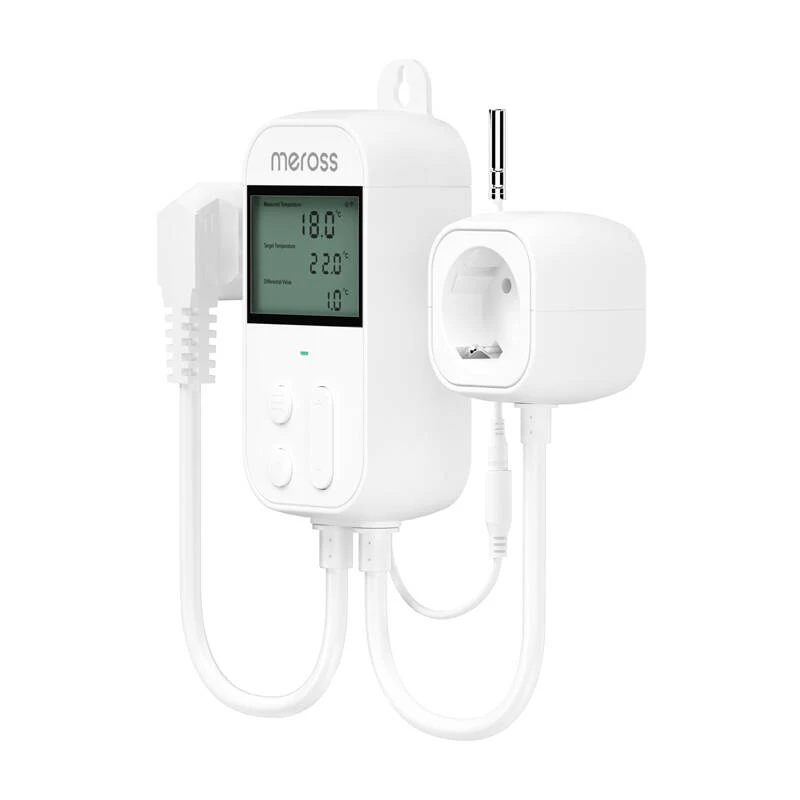Digitaalinen termostaatti Meross MTS960HK valkoinen LCD AC 16A
