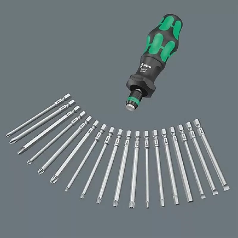 Wera 826 T Kraftform Turbo -bitinpidinruuvimeisseli Rapidaptorilla, 1/4 tuumaa